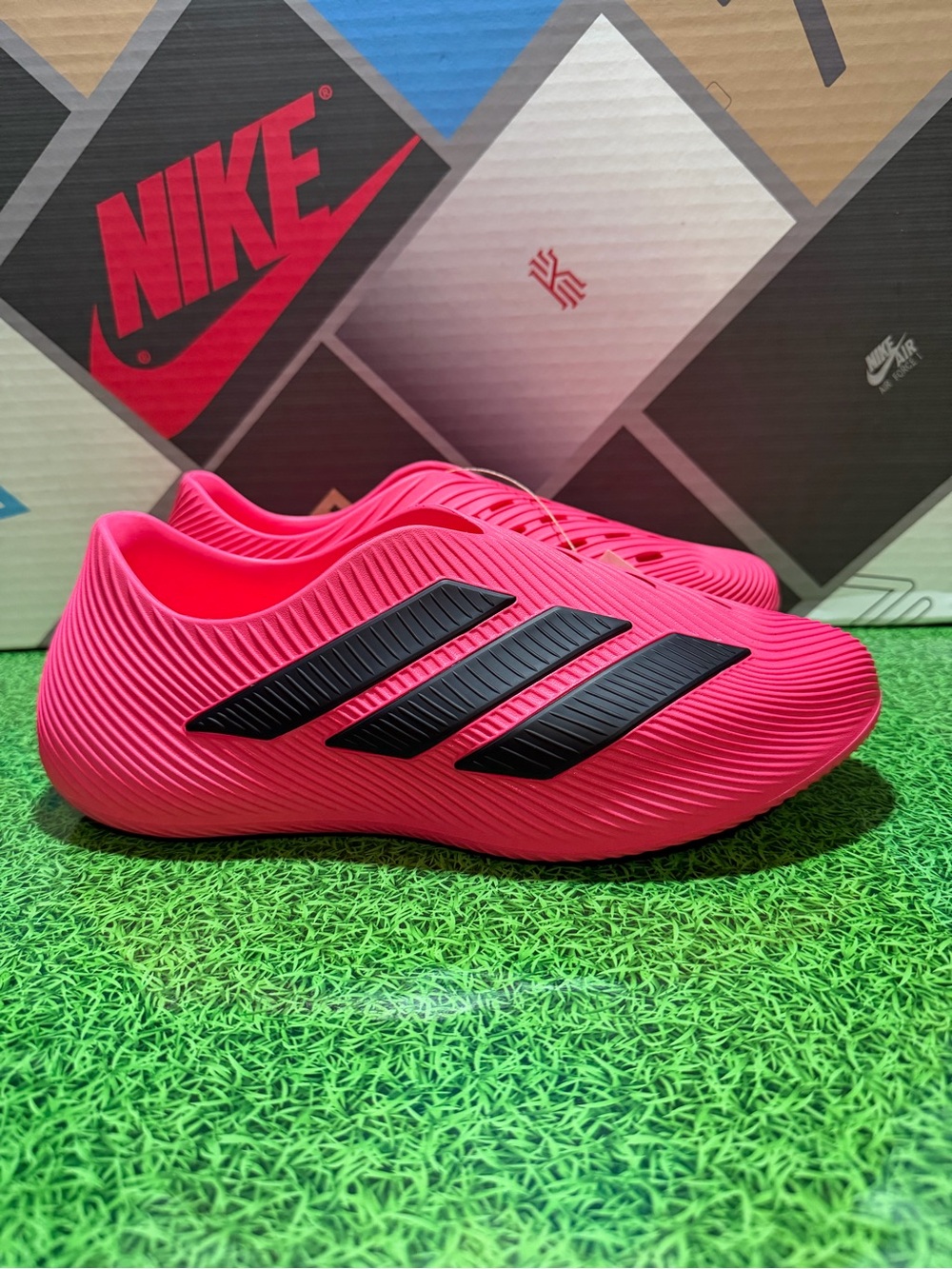 adidas Purechill Recovery Sandals Shoes Men’s Sz 9 Lucid Pink Slip On KI0065 NWT